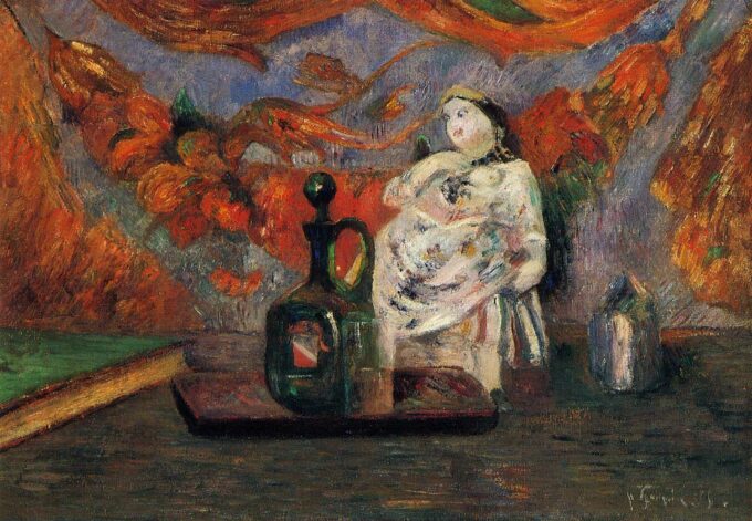 Naturaleza muerta con una figurita de cerámica – Paul Gauguin Paul Gauguin 105x70