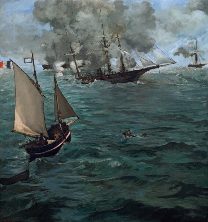 La batalla del Kearsarge y el Alabama – Edouard Manet Édouard Manet 70x70