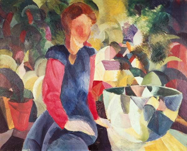 Chica con un cuenco de peces – August Macke August Macke 85x75