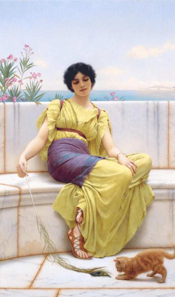 Oisiveté – John William Godward Cuadros Populares 70x120