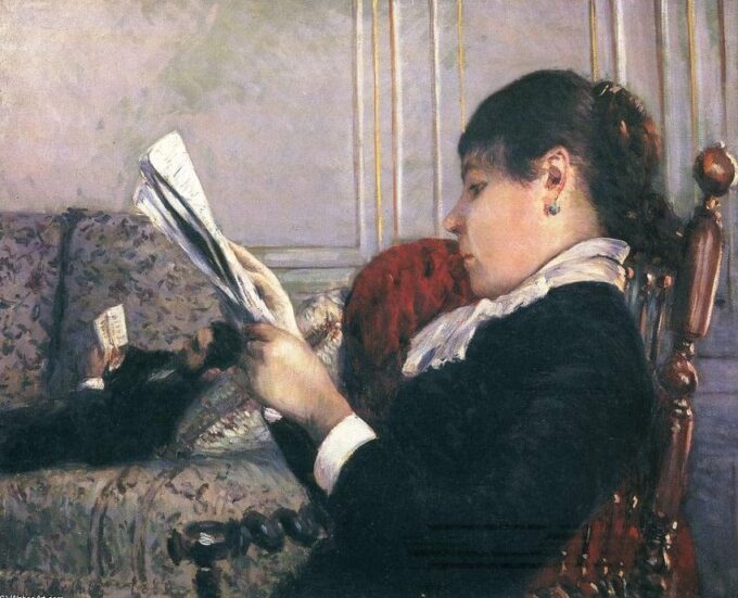 Interior, Mujer leyendo – Caillebotte Gustave Caillebotte 85x75