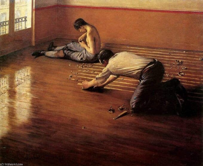 Los raspadores de parquet de Caillebotte Gustave Caillebotte 85x75