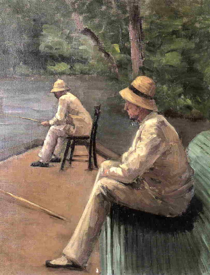 Pescadores en las orillas del Yerres – Caillebotte Gustave Caillebotte 70x85