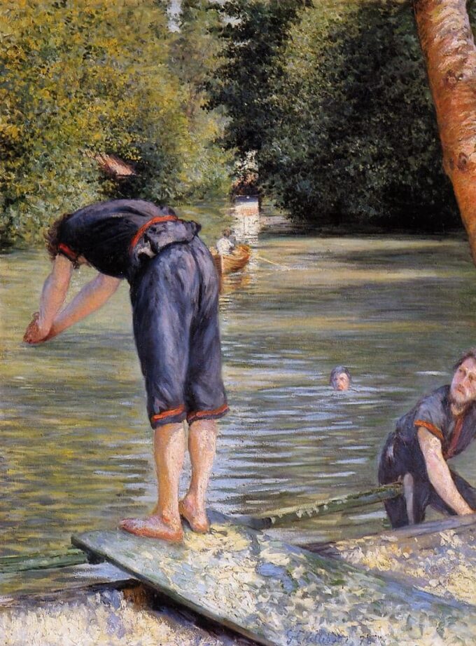 Bañistas en las orillas del Yerres – Caillebotte Gustave Caillebotte 70x105