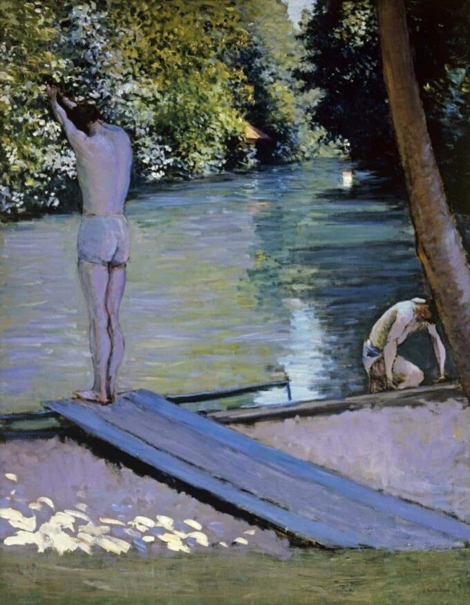 Bañistas en la orilla del río Yerres – Caillebotte Gustave Caillebotte 70x85