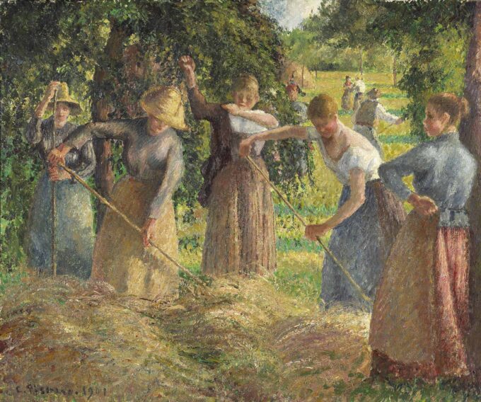 Cosecha de heno en Éragny – Camille Pissarro Camille Pissarro 85x75