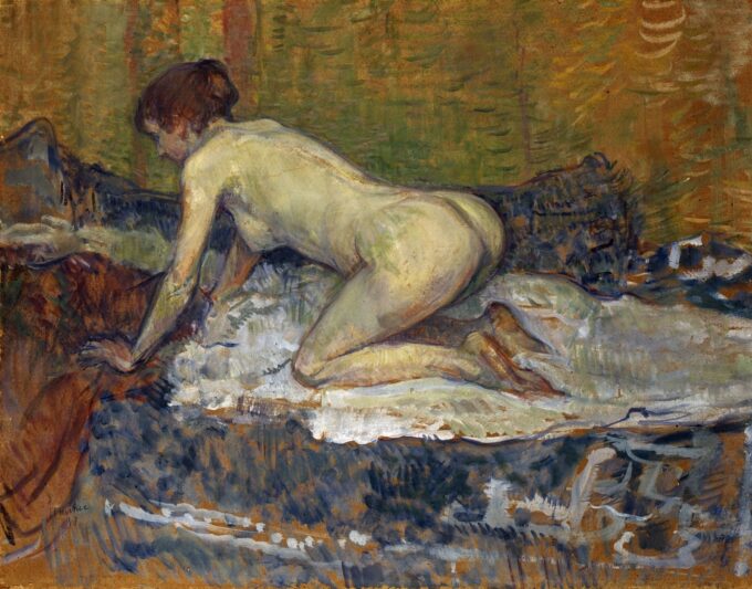 Desnudo agachado con cabeza roja – Toulouse Lautrec Henri de Toulouse-Lautrec 85x75