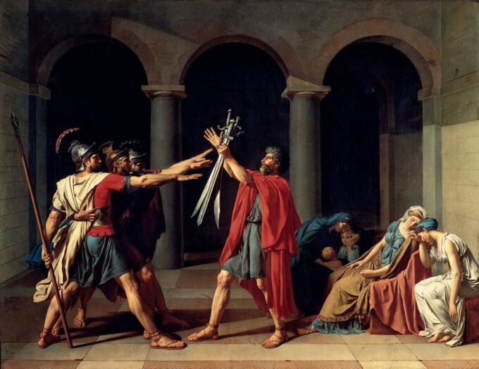 El juramento de los Horacios – Jacques-Louis David Cuadros Populares 85x75