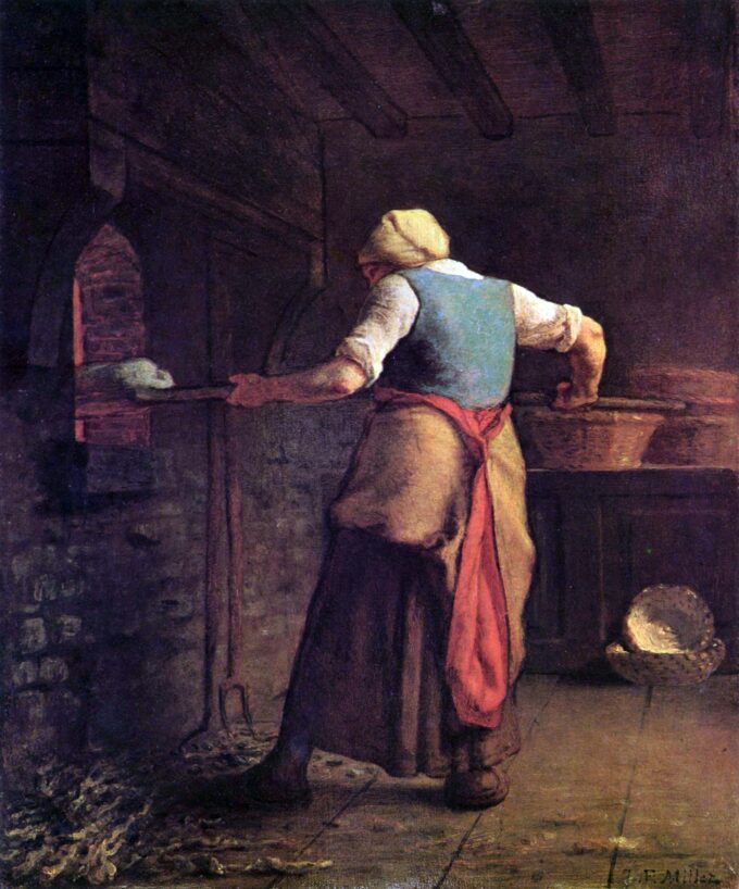 Campesina metiendo su pan en el horno – Jean-François Millet Jean-François Millet 70x85