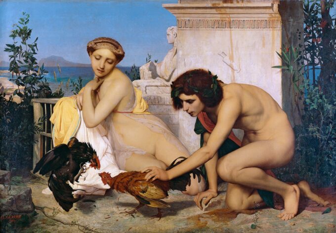 Un combate de gallos – Jean-Léon Gérôme Jean-Léon Gérôme 105x70