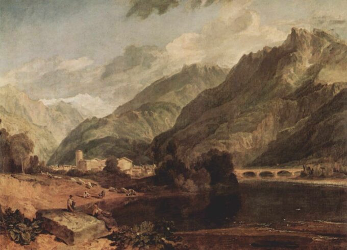 Bonneville (Savoie) con el Mont Blanc – William Turner William Turner 105x70