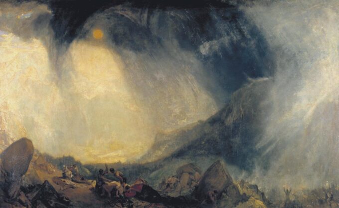 Hannibal cruzando los Alpes – William Turner William Turner 105x70