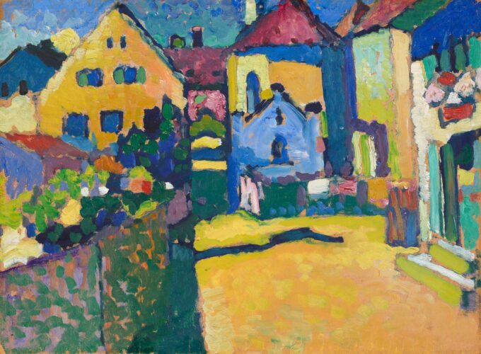 Grungasse en Murnau – Vassily Kandinsk Vasili Kandinski 105x70