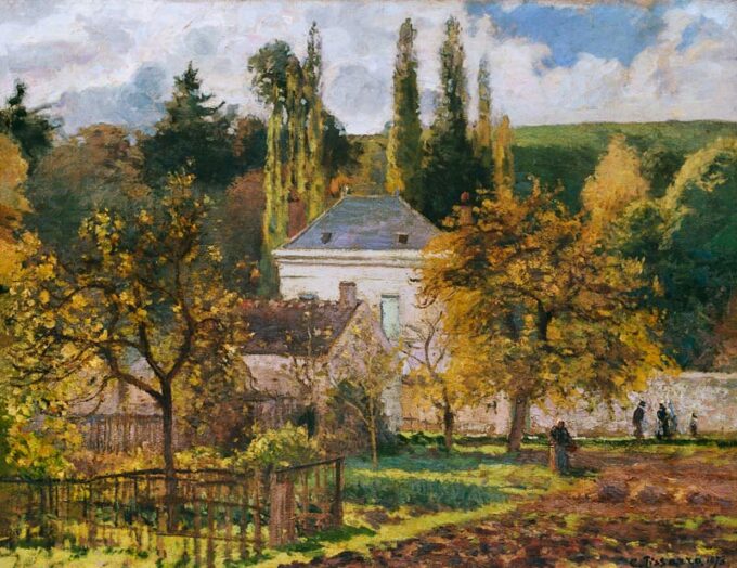 Casa de los ciudadanos en l’Hermitage, Pontoise – Camille Pissarro Camille Pissarro 85x75