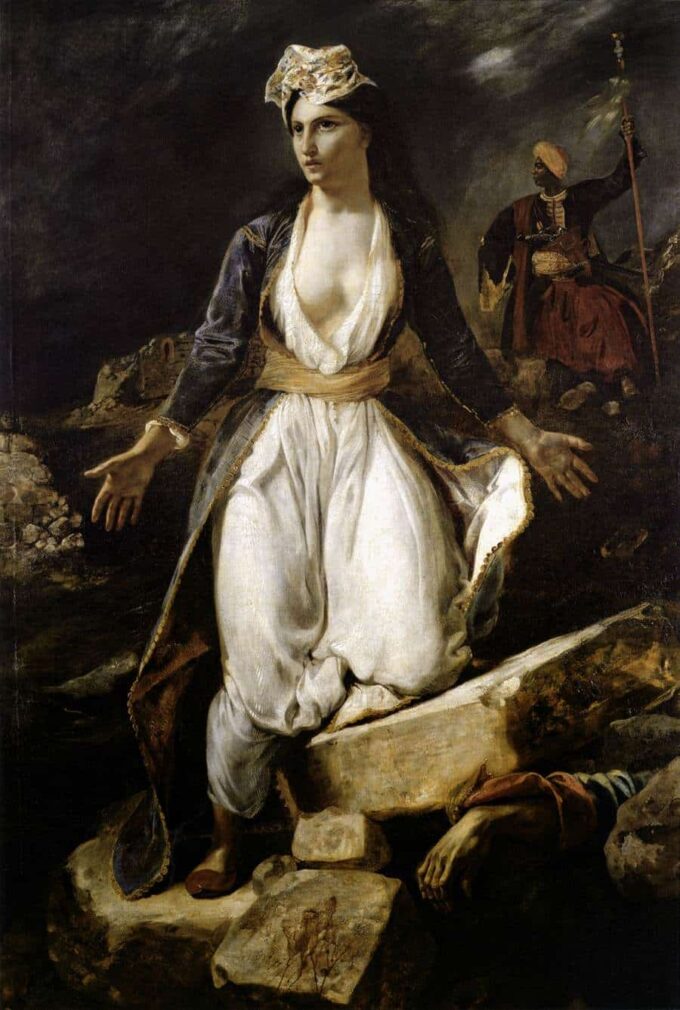 La Grecia sobre las ruinas de Missolonghi – Eugène Delacroix Cuadros Populares 70x105