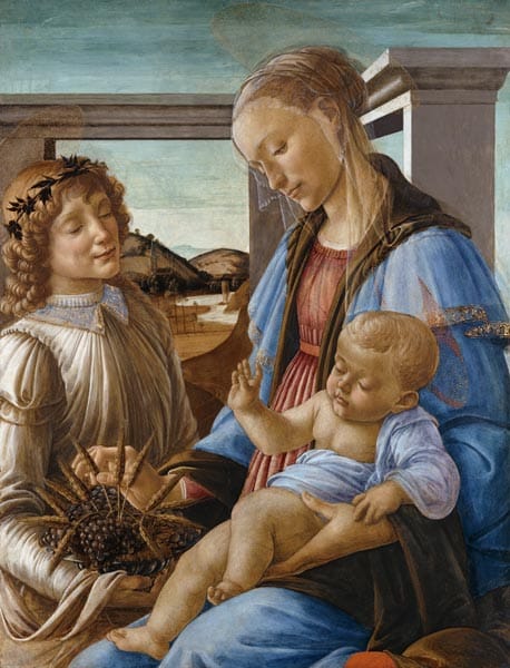 Madona y niño con ángel (Madonna de la Eucaristía) – Sandro Botticelli Sandro Botticelli 70x85