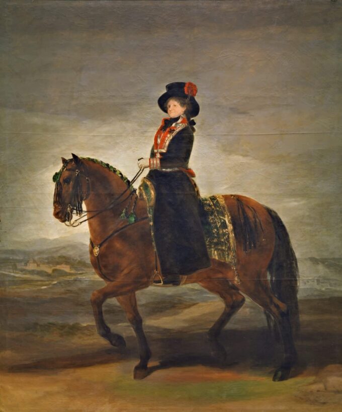 La reina María Luisa a caballo – Francisco de Goya Francisco de Goya 70x85