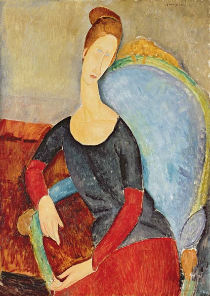 Mme Hebuterne en una silla azul – Amedeo Modigliani Amedeo Modigliani