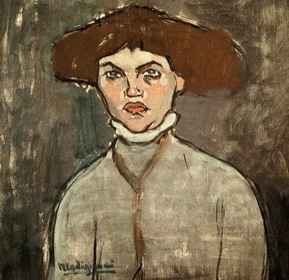 Retrato de una joven mujer – Amedeo Modigliani Amedeo Modigliani