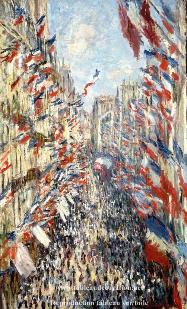 La Rue Montorgueil, Fiesta del 30 de junio de 1878, Claude Monet Claude Monet 70x120