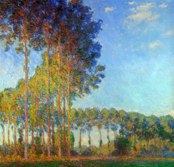 Álamos al borde del Epte, vista del pantano – Claude Monet Álamos de Claude Monet