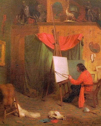 Autorretrato en el estudio, 1860 – William Holbrook Beard William Holbrook Beard