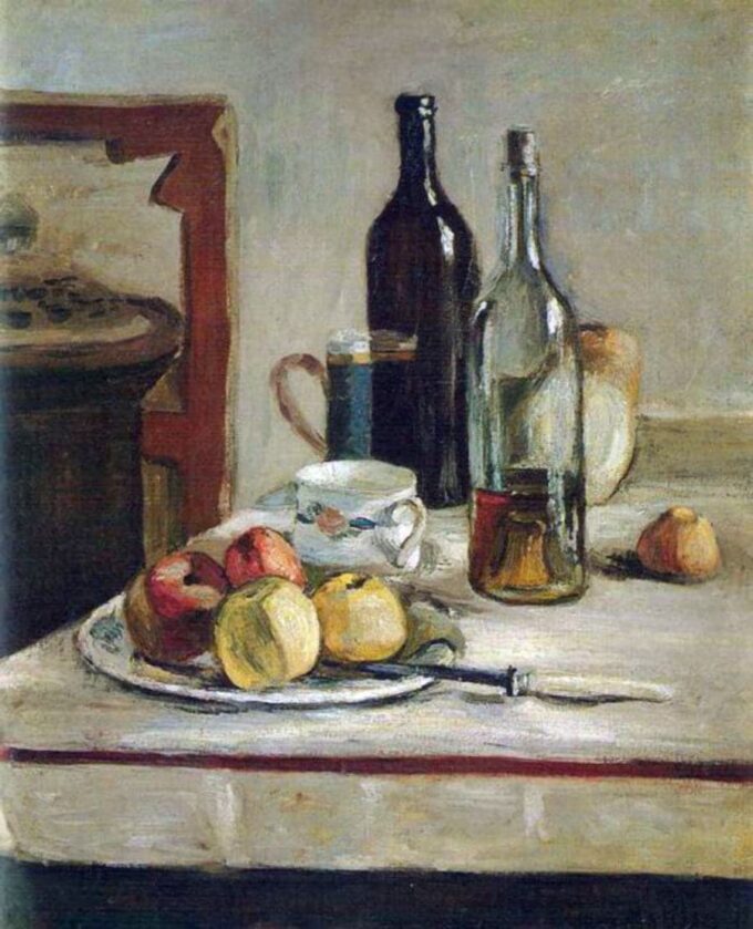 Naturaleza muerta con dos botellas 1896 – Matisse Henri Matisse 70x85