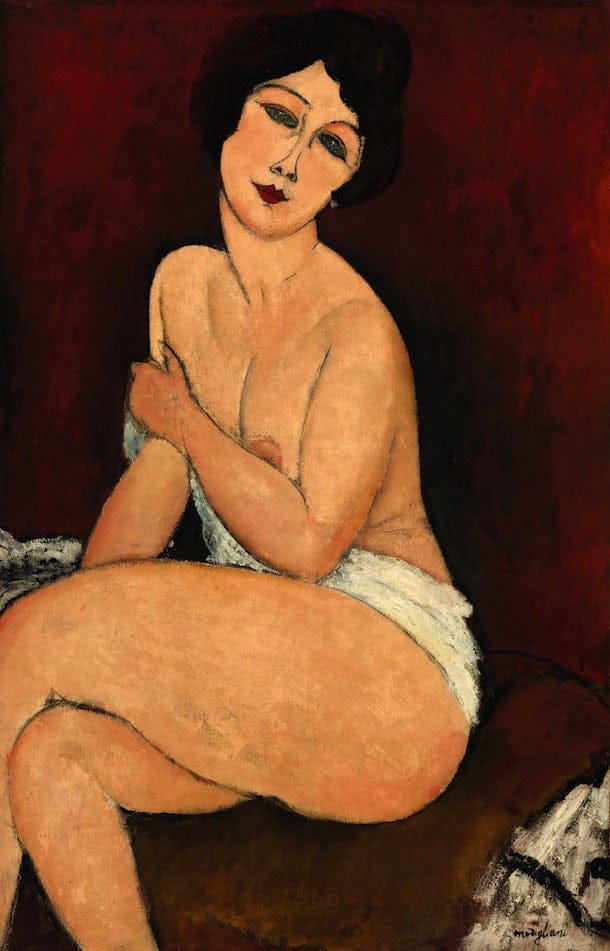 Nu sentado en un sofá – Amedeo Modigliani Amedeo Modigliani 70x105