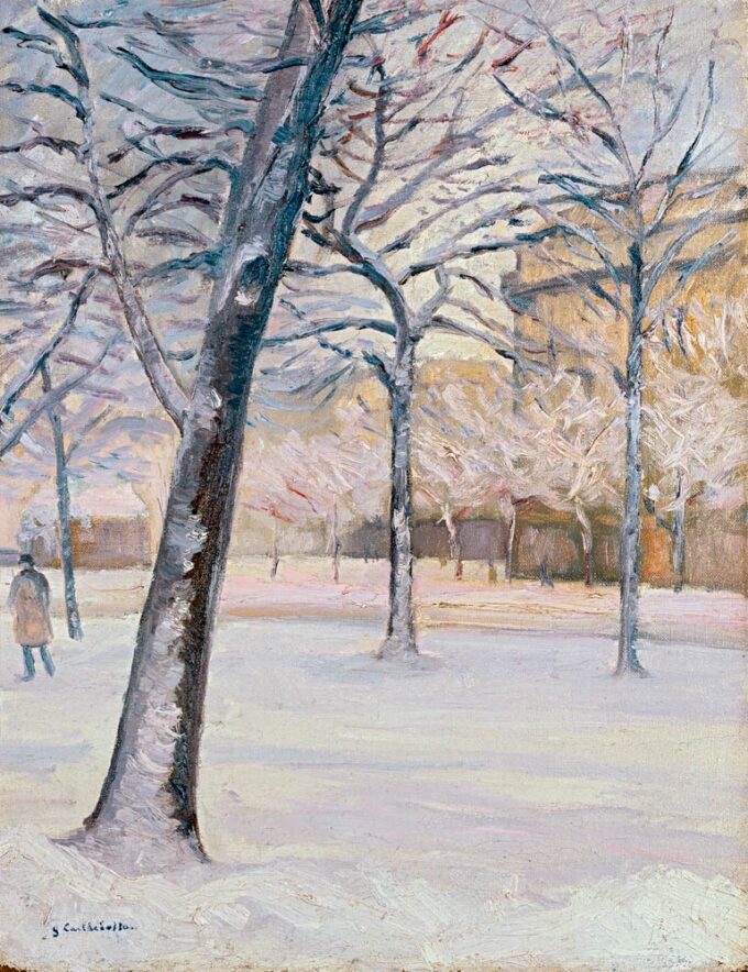 Parque bajo la nieve, c.1888 – Caillebotte Gustave Caillebotte 70x85