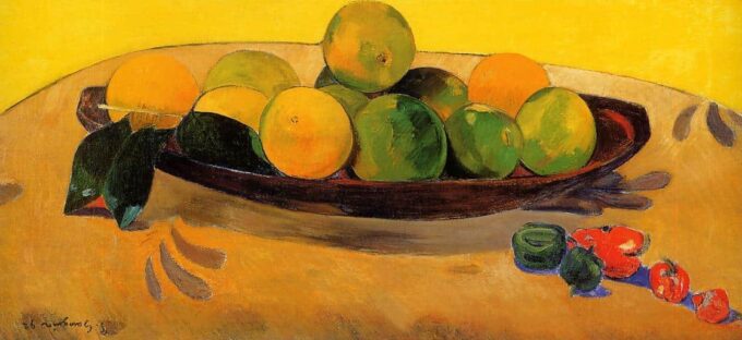 Frutas y pimientos exóticos en un plato – Paul Gauguin Paul Gauguin 140x70