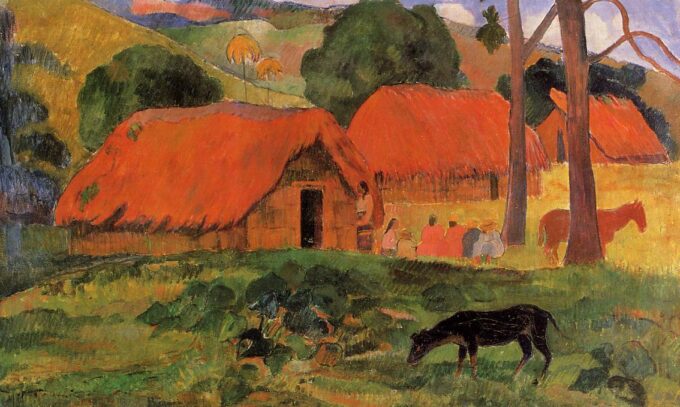 El perro frente a la choza – Paul Gauguin Paul Gauguin 120x70