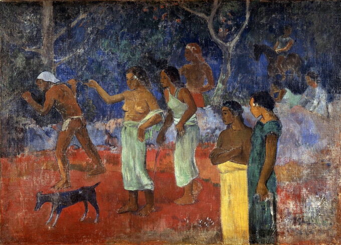 Escenas de la vida tahitiana – Paul Gauguin Paul Gauguin 105x70