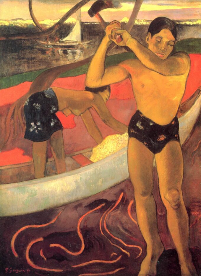 El Hombre con el hacha – Paul Gauguin Paul Gauguin 70x105