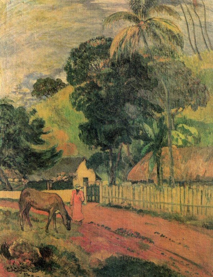 El caballo en el camino – Paul Gauguin Paul Gauguin 70x85