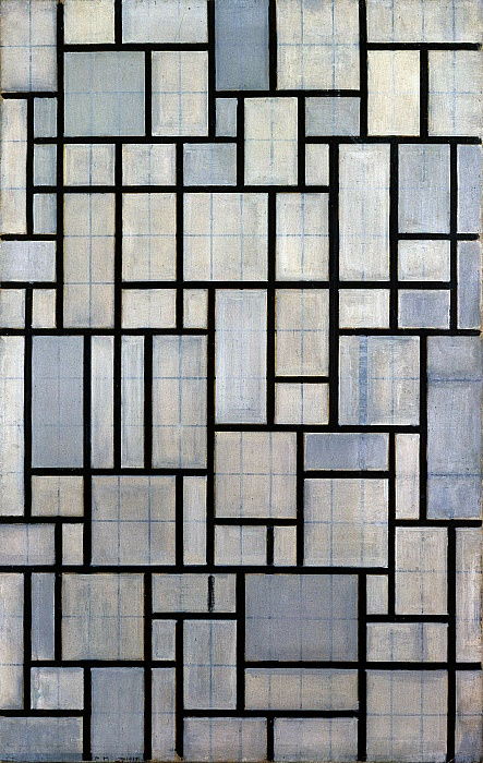 Composición con la cuadrícula 2 – Mondrian Piet Mondrian 70x105