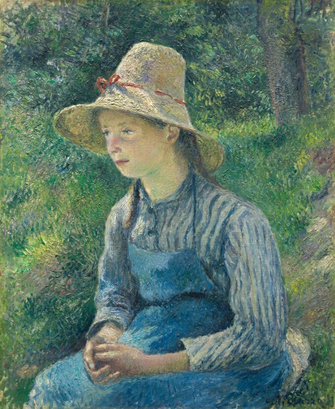 Campesina con un sombrero de paja – Camille Pissarro Camille Pissarro 70x85