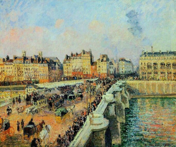 El puente nuevo por la tarde – Camille Pissarro Camille Pissarro 85x75