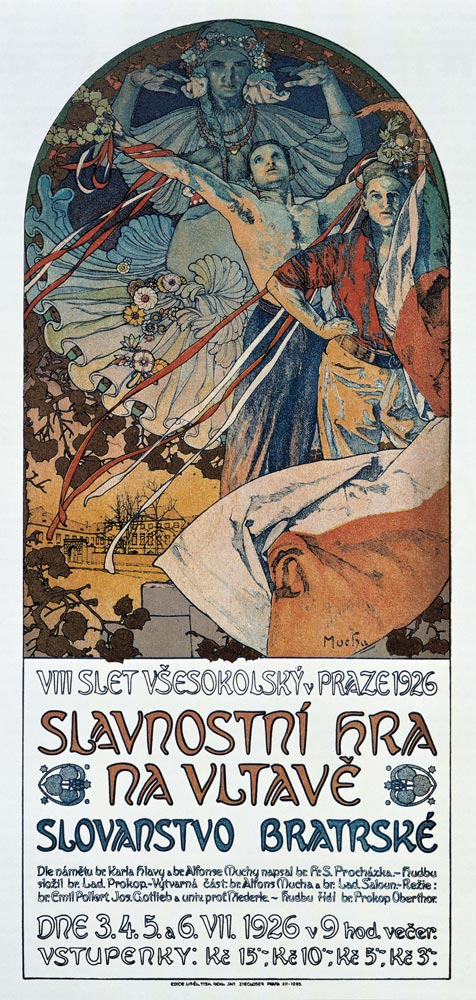 8º festival Sokol en Praga – Mucha Alfons Mucha 70x140