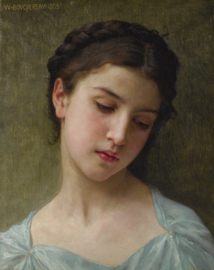 Retrato de una joven de William Bouguereau William Bouguereau 70x85