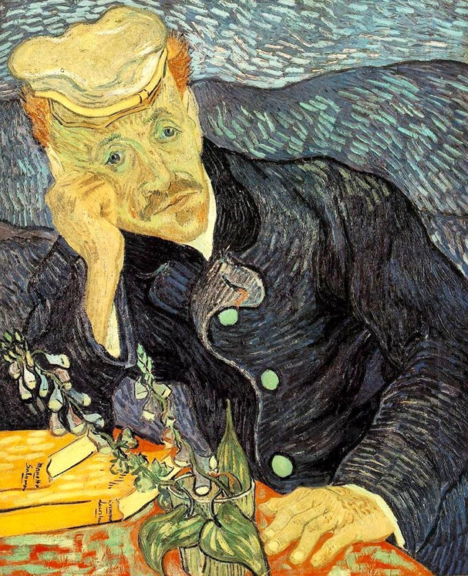 Retrato del doctor Gachet – Van Gogh Cuadros Populares 70x85