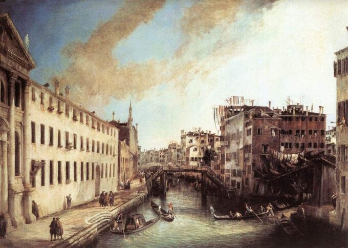 Vista de Venecia: Río de los Mendicantes – Giovanni Antonio Canal Giovanni Antonio Canal 105x70