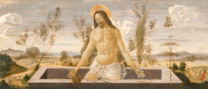 El Cristo en el sepulcro – Sandro Botticelli Sandro Botticelli 160x70