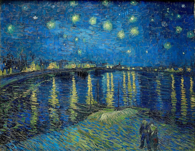 La Noche estrellada sobre el Ródano – Van Gogh Cuadros Populares 85x75