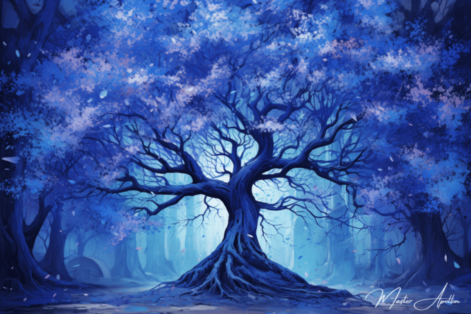 Tabla árbol azul sueño Cuadros Contemporáneos Árboles