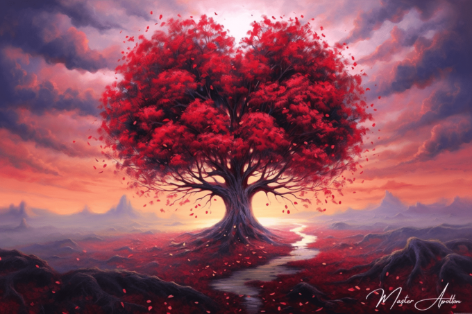 Tabla árbol corazón amor Cuadros Contemporáneos Árboles