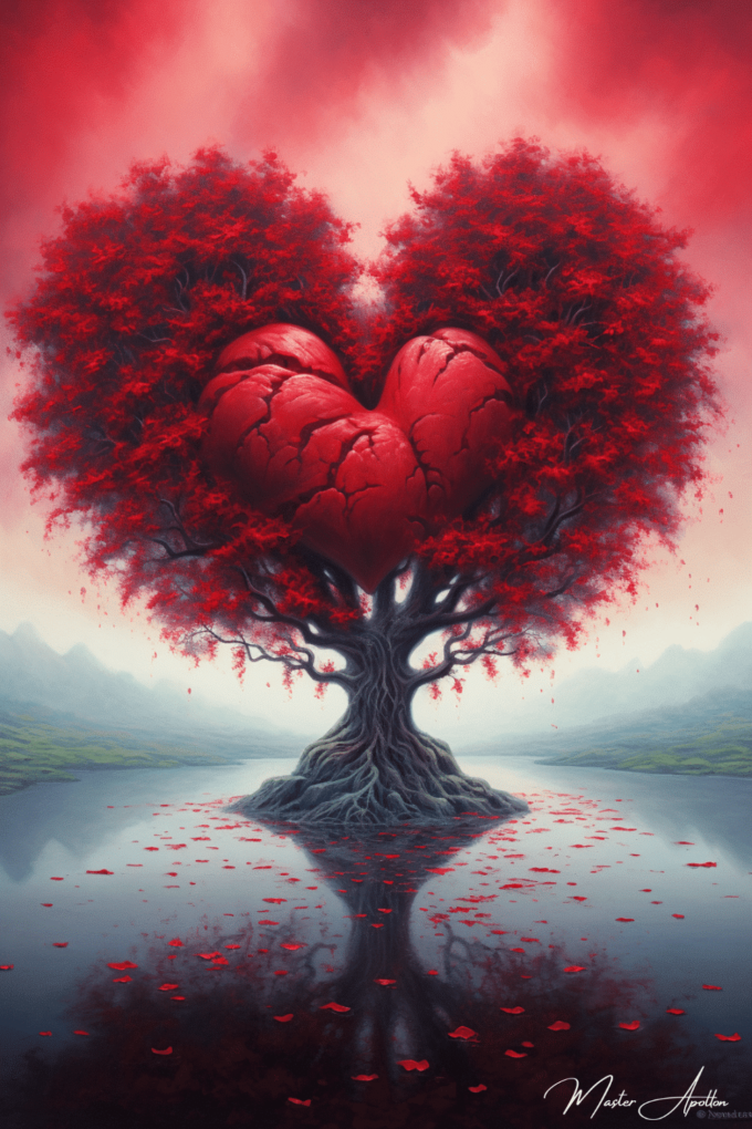 Tabla árbol corazón profundo Cuadros Contemporáneos Árboles