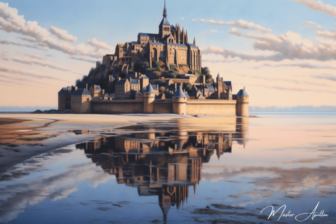 Cuadro contemporáneo de Bretaña Mont Saint Michel Pinturas al óleo contemporáneas