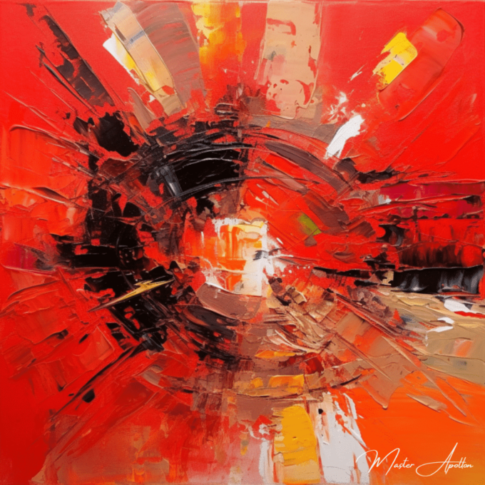 Espacio rojo en la pintura contemporánea abstracta Pinturas abstractas contemporáneas