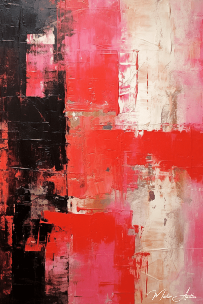 Pino rojo en la pintura contemporánea abstracta Pinturas abstractas contemporáneas