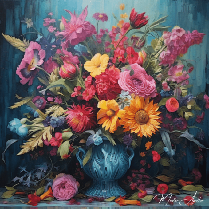 Tabla contemporánea con flores Dulzura Pinturas al óleo contemporáneas